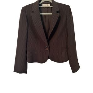 Tahari Arthur S Levine Blazer Pinstriped with Embellished Buttons Size 10